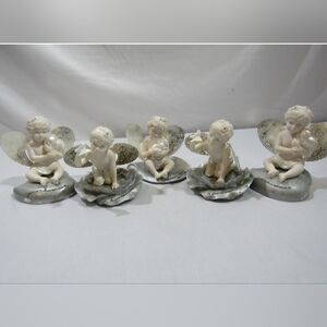 Vintage CBK Ltd Cherub Figurine Set - Little Things Mean a Lot (5pc)